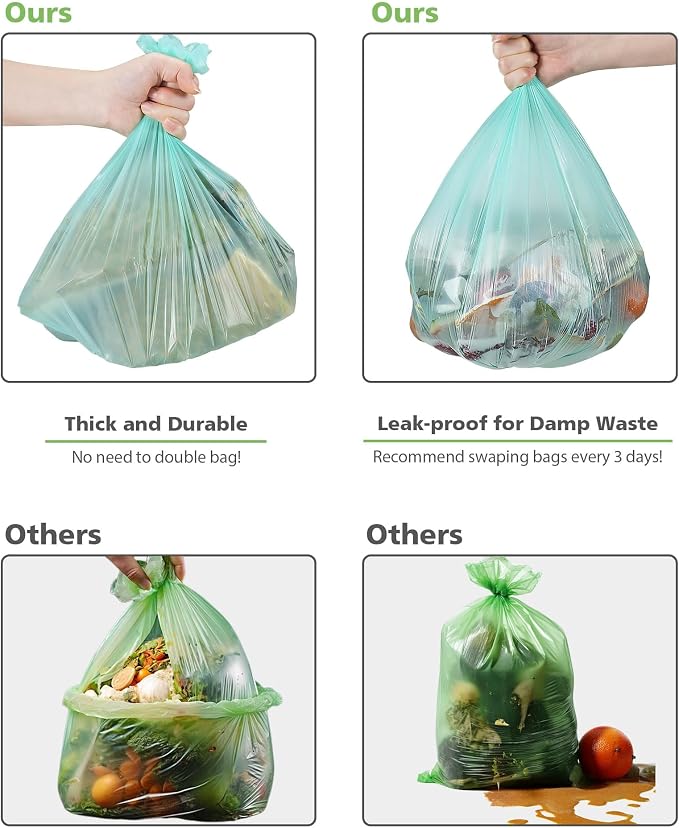 AYOTEE 1.2 Gallon Small Trash Bags Compostable Garbage Bags, Strong Bathroom - Image 5