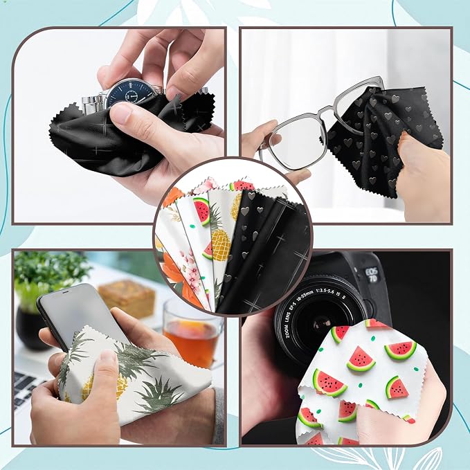 6 PCS Glasses Cleaning Cloth Eyeglass Lens Microfiber Cleaning Cloth Reusable - Image 4
