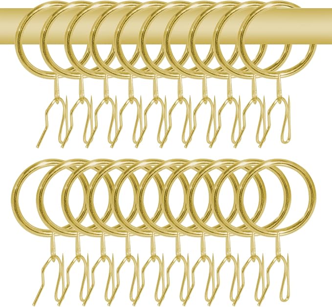 40 Pcs Metal Curtain Rings Drapery Rings Curtain Rod Rings and Metal Curtain by WISION