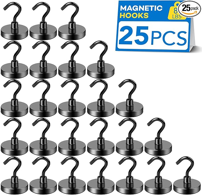 LOVIMAG Magnetic Hooks for Cruise Essentials 2026 Cabins Door 25 Pack-85LBS by LOVIMAG