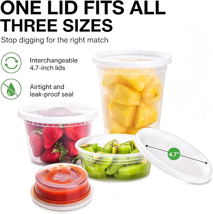 TashiBox 24 Sets Plastic Deli Food Containers - Image 2