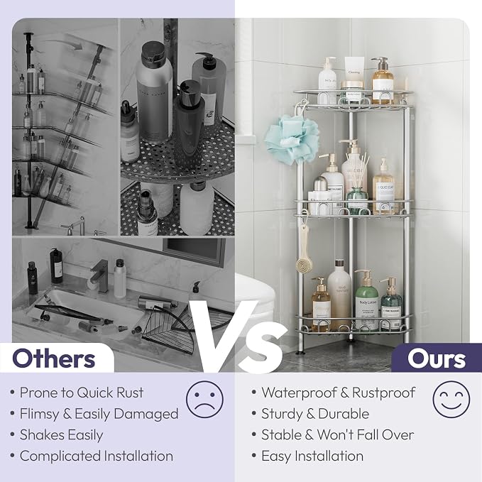 SWTYMIKI Standing Shower Caddy Corner - Image 2