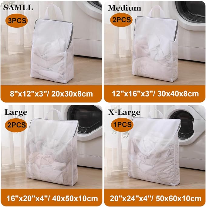 8 Pcs Mesh Laundry Bags for Delicates, Large Laundry Bag - Image 3