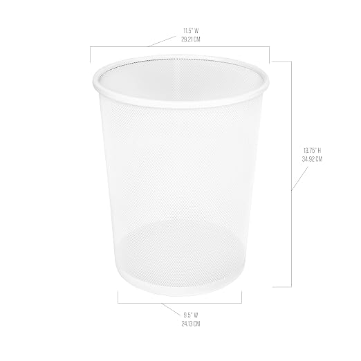 2-Pack 6-Gallon Round Steel Mesh Trash Can, Recycling Wastebasket - Image 3