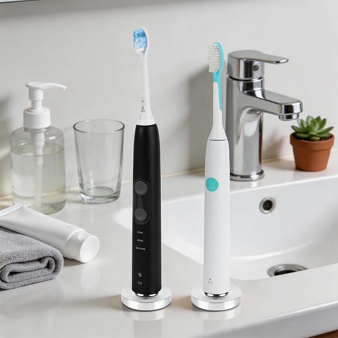 2Pack Silver Electric Toothbrush Holder - Image 5
