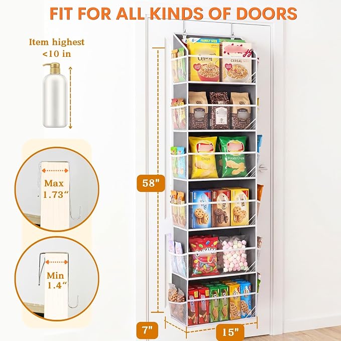 2 Pack Over Door Organizer - Image 4
