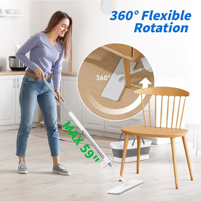 Oshang Flat Mop and Collapsible Bucket OG7 - Image 3