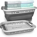 BROOKSTONE 11 GALLON XL 24" Collapsible Laundry Basket & Clothes Hamper by Unknown