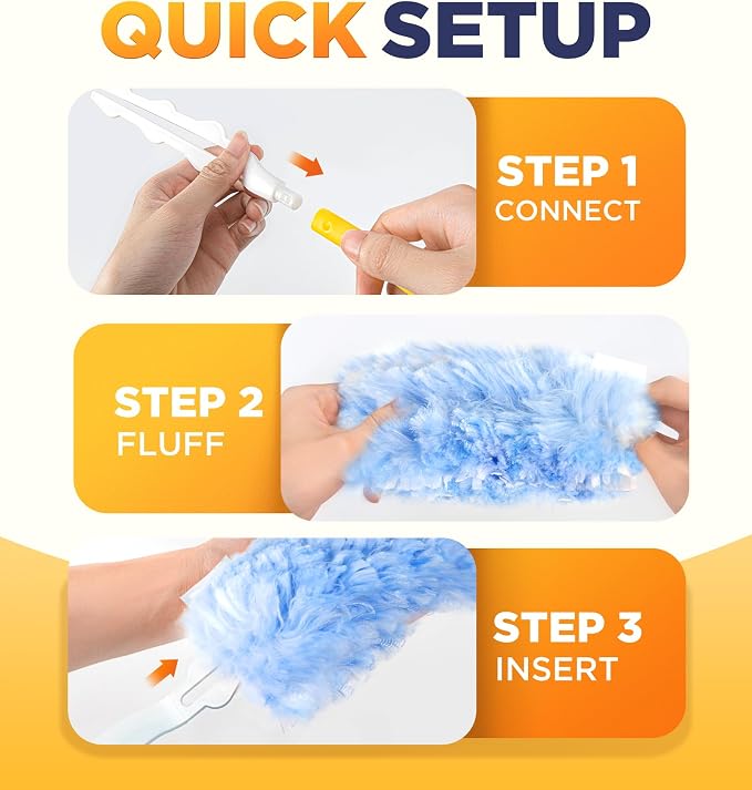 Heavy Duty Duster Refills for Swiffer Duster, 360° Multisurface, 4X Microfibers - Image 4
