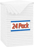 FIXSMITH Microfiber Cleaning Cloth, Shop Towels Bulk, 24 Pack White Microfiber by FIXSMITH