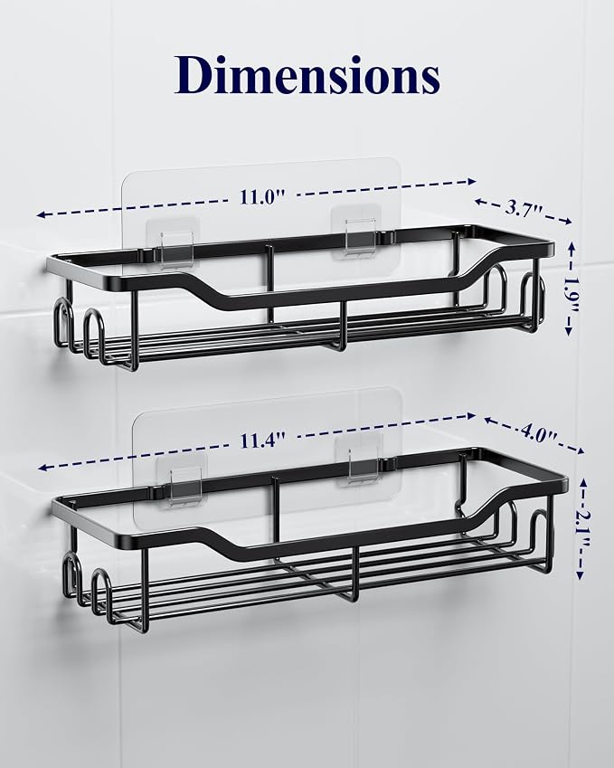Kitsure Shower Caddy, Adhesive Shower Organizer - Image 2