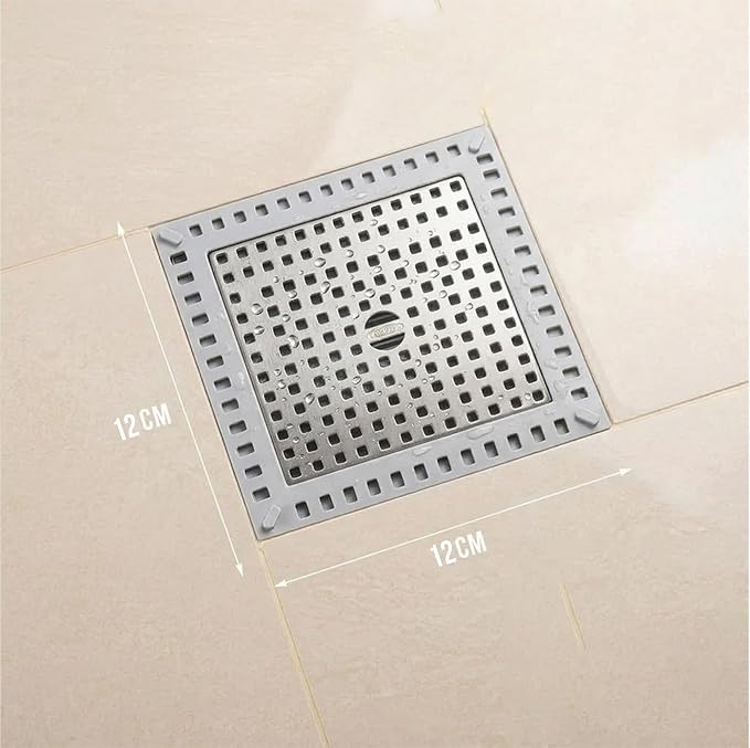 2 Pack Square Shower Drain Hair Catcher Stainless Steel | Anti-Clog Hair Stopper - Image 3