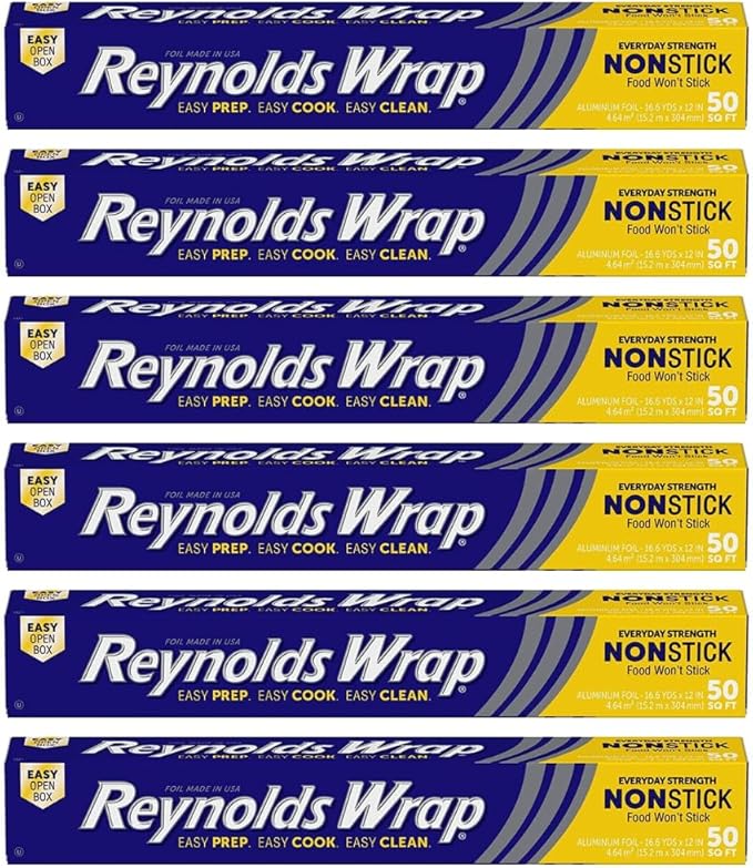 Reynolds Wrap Non-Stick Aluminum Foil Easy Prep, Cook & Clean by Reynolds+Wrap