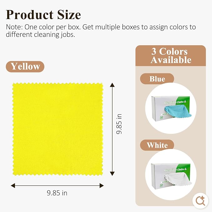 30 Pack Microfiber Cleaning Cloths, Dish Towels - Image 5