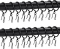 Hotop 60 Pcs 0.98 Inch Curtain Ring and 60 Pcs Pin Hook, 0.98/1.26/1.5/1.65 by HOTOP
