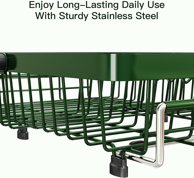 Green Dish Drying Rack Over The Sink - Image 5