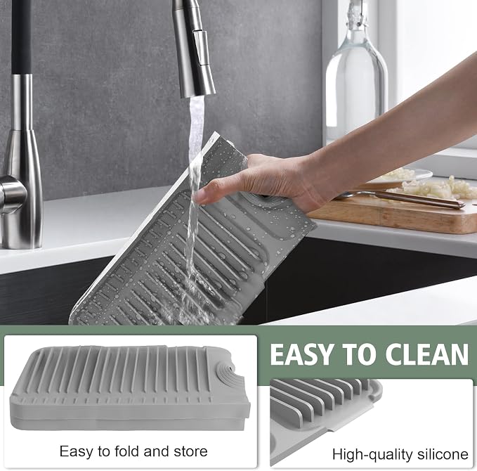 24-Inch Kitchen Sink Splash Guard Mat | 7° Slope - Image 7