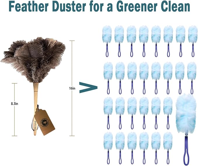 DDZMZ Ostrich Feather Duster for Cleaning - Image 2