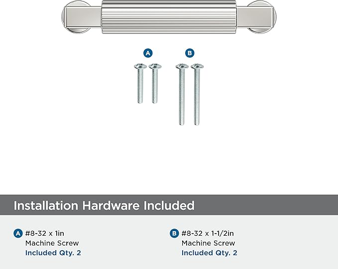 Amerock Ballard 3 inch (76mm) Center-to-Center Polished Nickel Cabinet Pull, BP37642PN