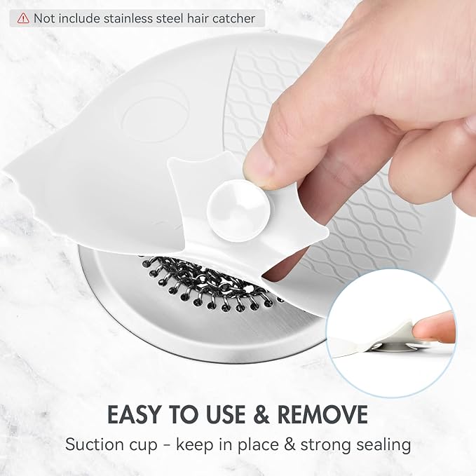 TRAPMATE Bathtub Drain Stopper, Patented 5.9" Suction Tub Plug Drain Cover - Image 6