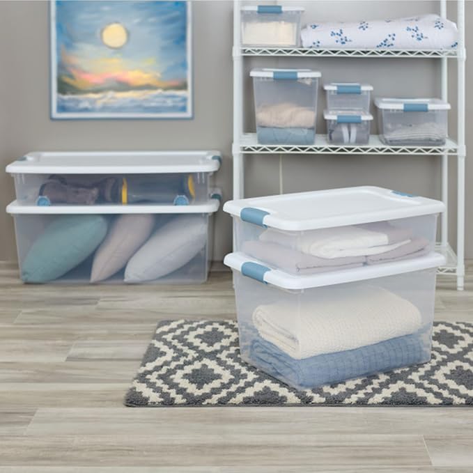 Sterilite 25 Qt Latching Storage Box, Stackable Bin - Image 4