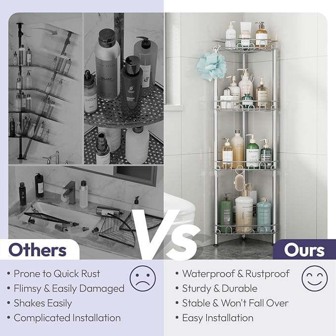 SWTYMIKI Standing Shower Caddy Corner - Image 2
