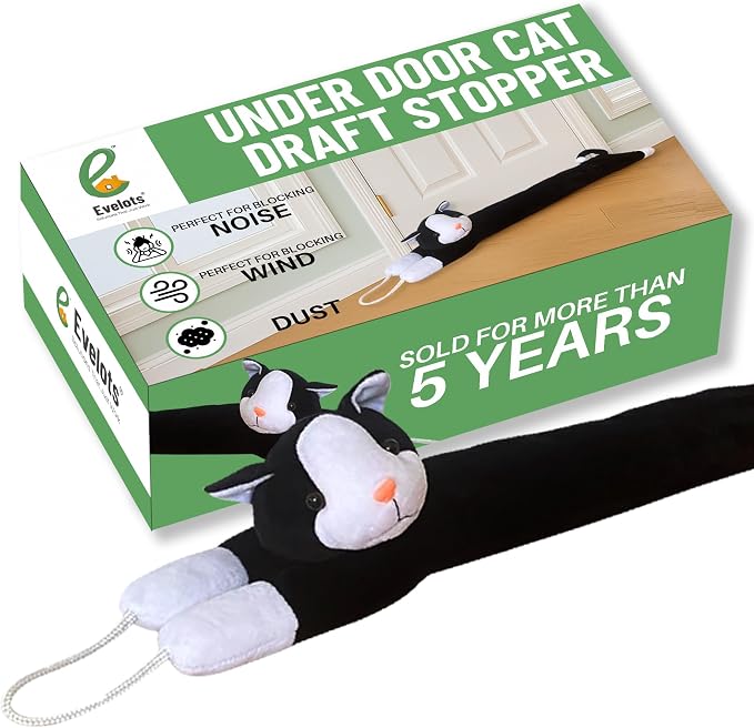 Evelots Under Door Cat Draft Stopper by Evelots