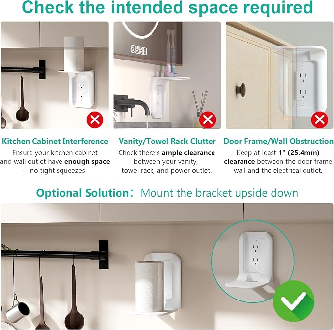 WALI Outlet Shelf Wall Holder, Bathroom Shelf - Image 8