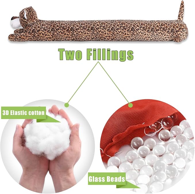 36 Inch Heavy Duty Under Door Draft Stopper, Cute Animals Shape Door & Window - Image 4