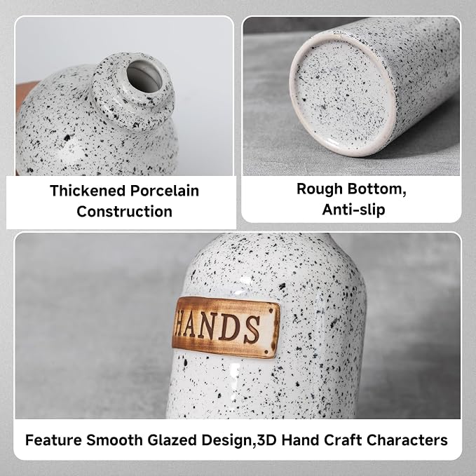 Hand and Dish Dispenser for Kitchen Sink, Ceramic Soap Dispenser Bathroom - Image 4