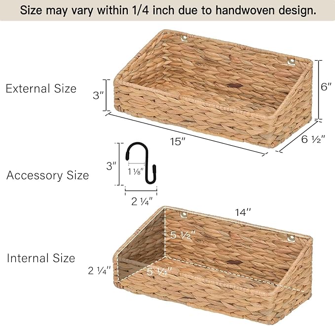 StorageWorks Woven Wall Baskets - Image 7