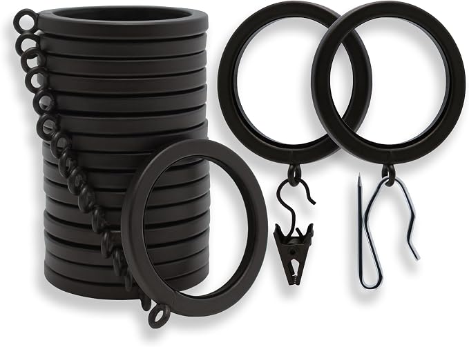 BlastHome® Luxury Curtain Rings – Premium Metal by BlastHome