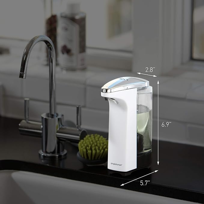 simplehuman 8 oz. Touch-Free Sensor Liquid Soap Pump Dispenser - Image 8