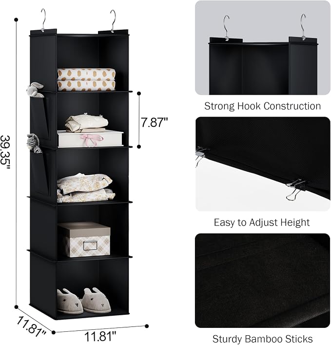 YOUDENOVA Hanging Closet Organizer and Storage - Image 3