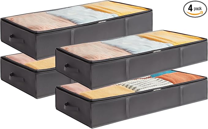Lifewit Under Bed Storage Containers 4 Pack, Large Capacity Blanket Storage Bags by Lifewit