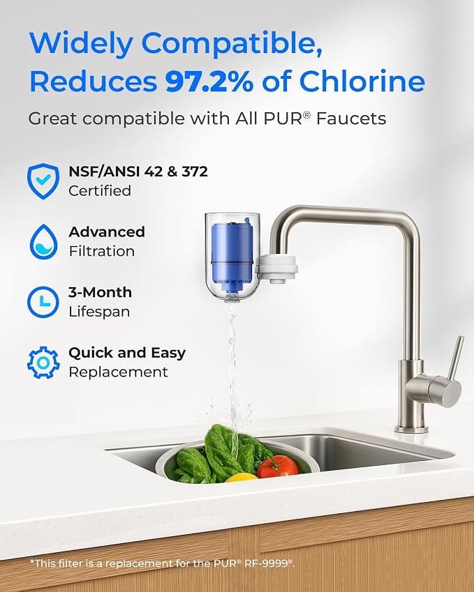 Waterdrop Faucet Water Filter, NSF 42 Certified, 8 Pack | Compatible - Image 2