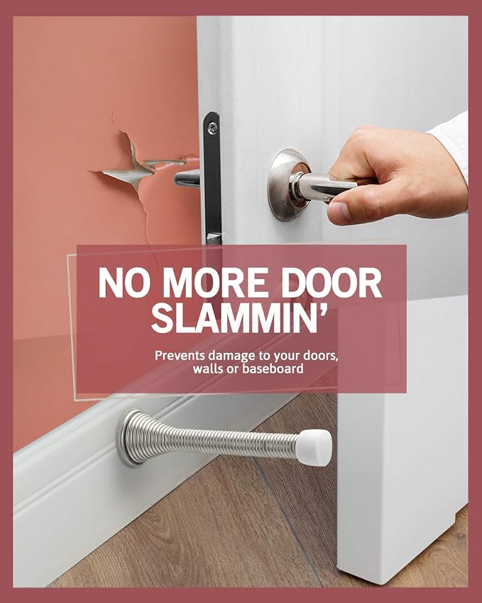 Jack N’ Drill 11-Pack Spring Door Stop 3 ¾-inch Heavy Duty and Flexible Door - Image 2