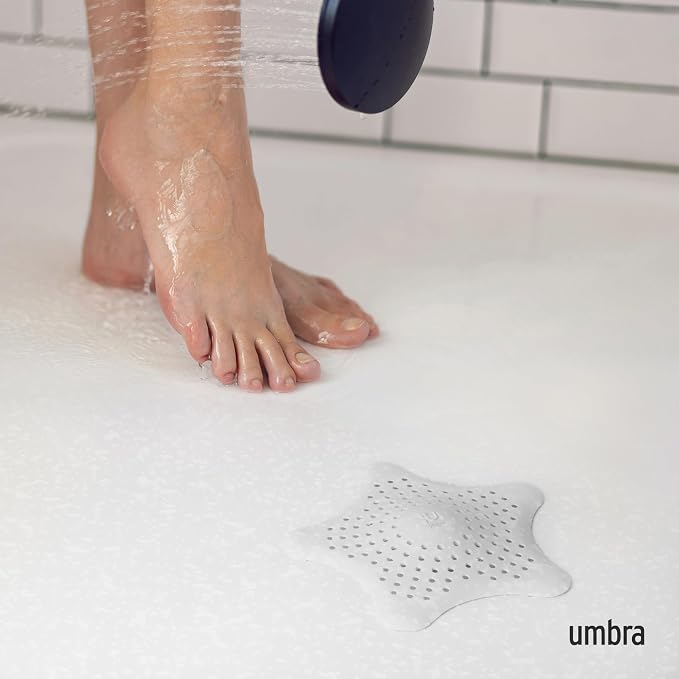 Umbra Starfish Hair Catcher, Suction Cup Drain Cover, flexible and durable - Image 2