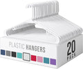 Plastic Hangers 20 Pack White by Neaterize