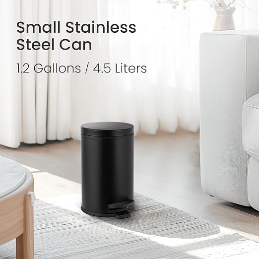 Cesun Small Round Bathroom Trash Can - Image 2