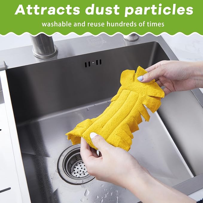 Zubebe 12 Pcs Reusable Duster Refills Fleece - Image 5