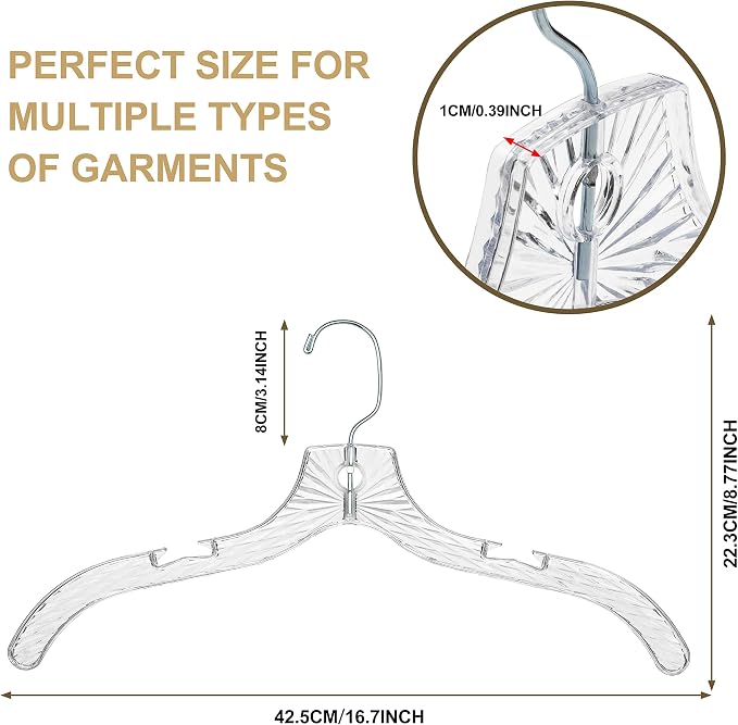 Quality Clear Plastic Hangers 24 Pack - Image 5