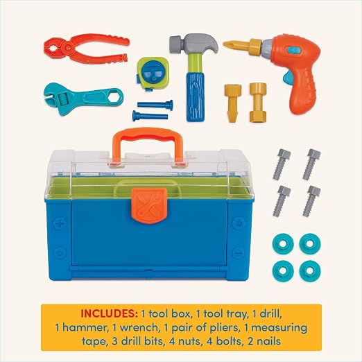 Battat Kids Tool Set, Busy Builder Toddler Tool Box - Image 5