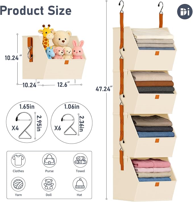 DIMJ Hanging Closet Organizer - Image 3