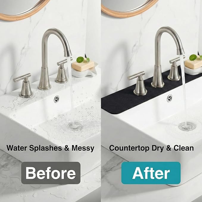 2PCS Kitchen Bathroom Faucet Mat - Image 6