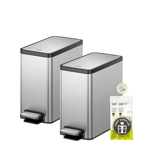 EKO 2 Pack Small Bathroom Trash Can by EKO