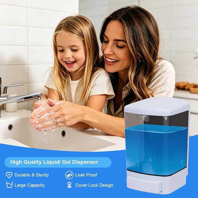 Soap Dispenser Wall Mount, 33.8oz/1000ml Commercial Hand Soap Dispenser - Image 6