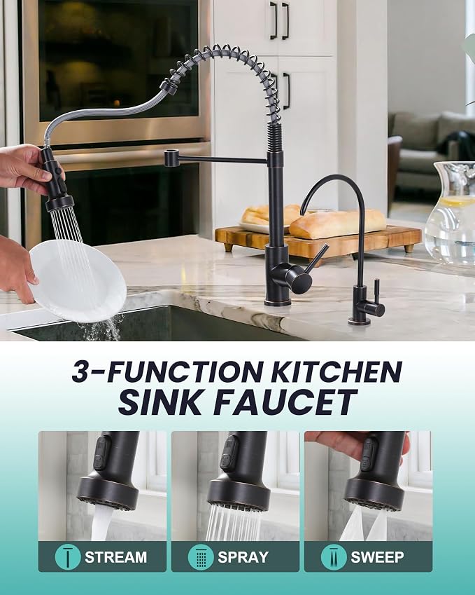 Kitchen Faucet and Water Filter Faucet: Stainless Steel Kitchen Sink Faucet - Image 3