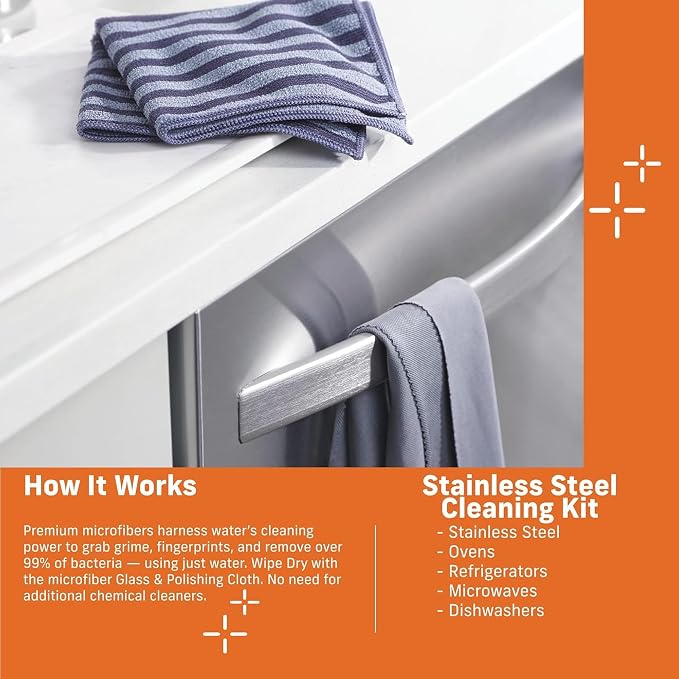 E-Cloth Stainless Steel Cleaning Cloth Pack - Image 8