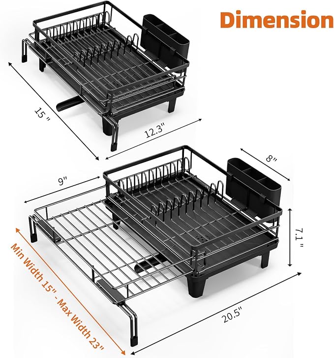 Urackify Expandable Sink Dish Drying Rack - Image 2